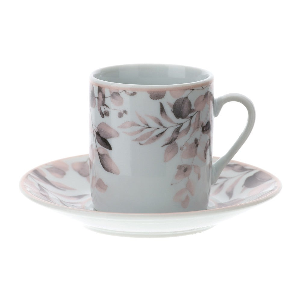 Box 2 Tazzine Caffe` Porcellana 9X5Cm Hervit