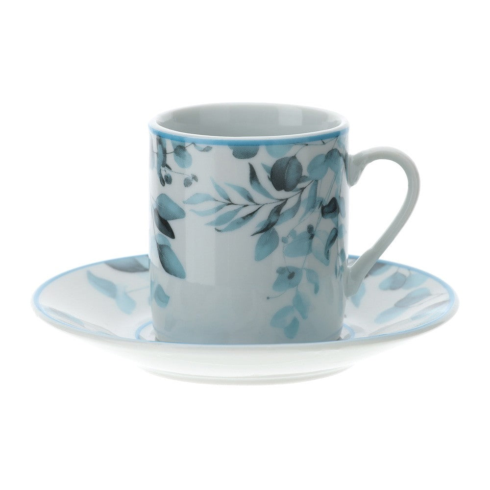 Box 2 Tazzine Caffe` Porcellana 9X5Cm Hervit