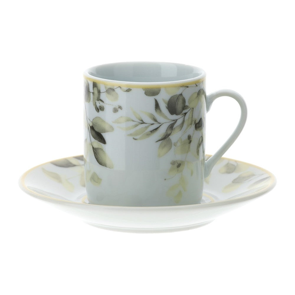 Box 2 Tazzine Caffe` Porcellana 9X5Cm Hervit