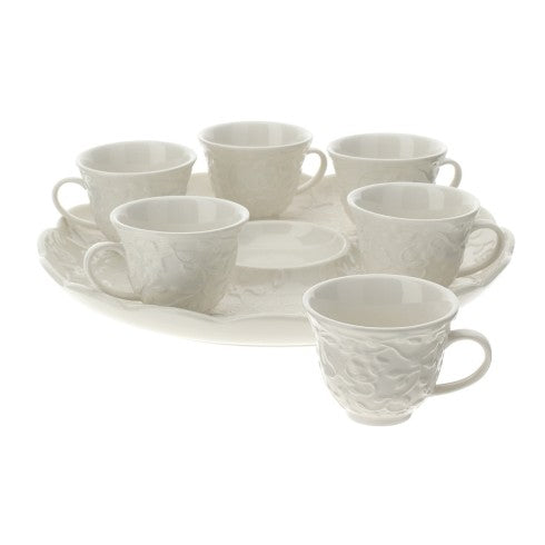 Vassoio 6 Tazzine Caffe` Porc.Dia.26Cm Hervit