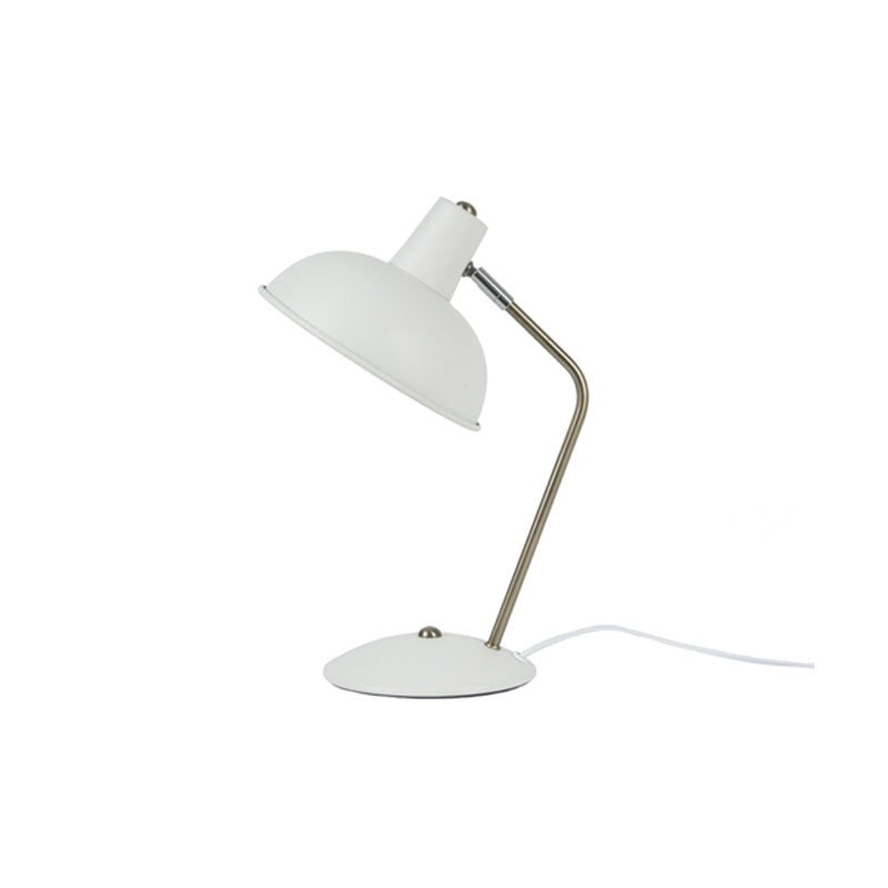 Lampada Da Tavolo Hood Metallo Opaco Bianco Present Time