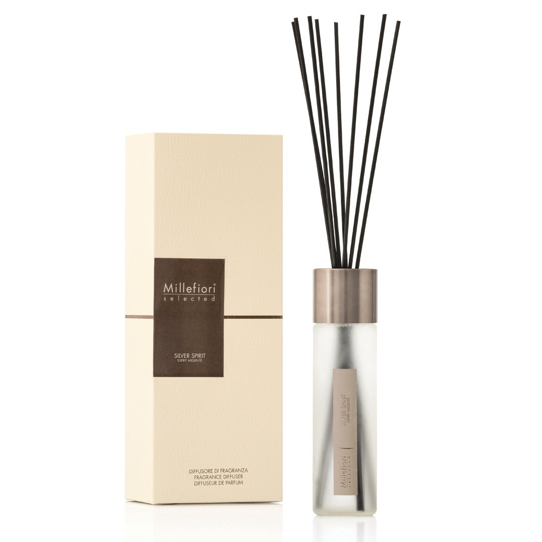 New Selected Stick Diffuser 350Ml Silver Spirit Millefiori Millefiori