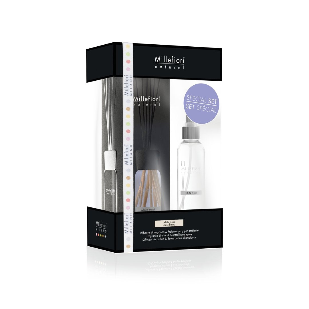 Bundle Natural Diffuser 100 Ml + Spray White Musk Millefiori Millefiori