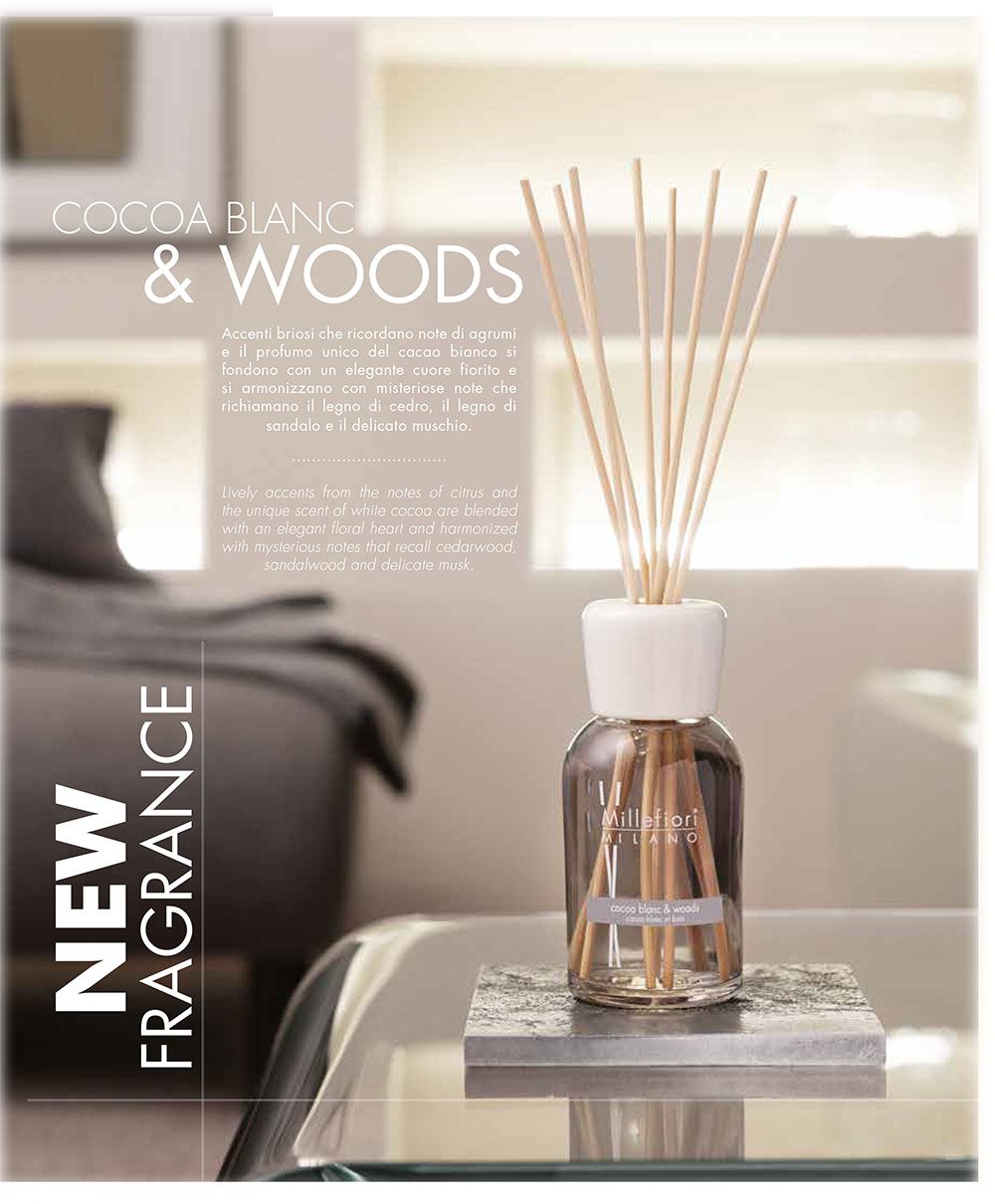Cocoa Blanc & Woods Diffusore Di Fragranza 100 Ml Millefiori