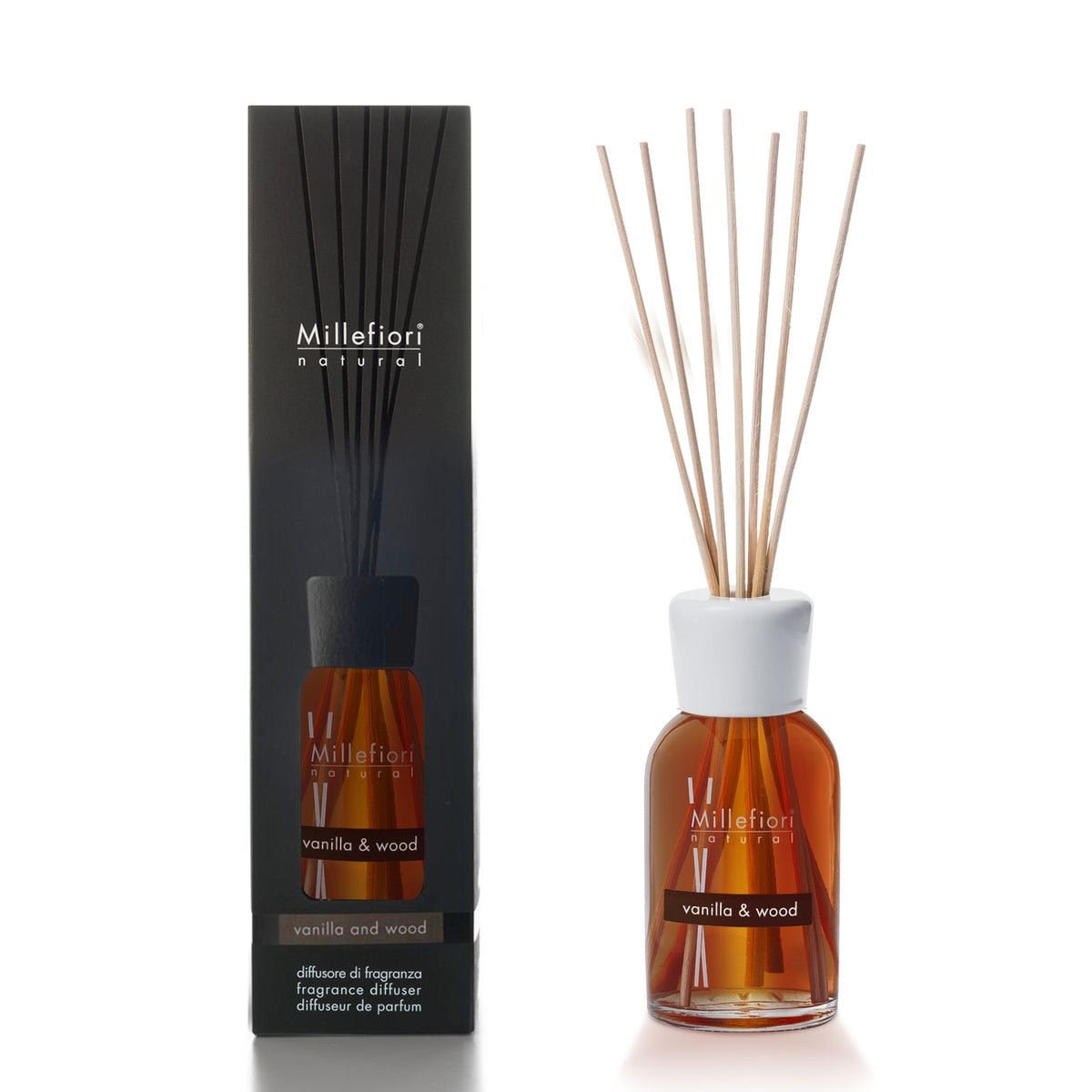 Diffusore A Bastoncini Vanilla Wood 100 Ml Millefiori Millefiori