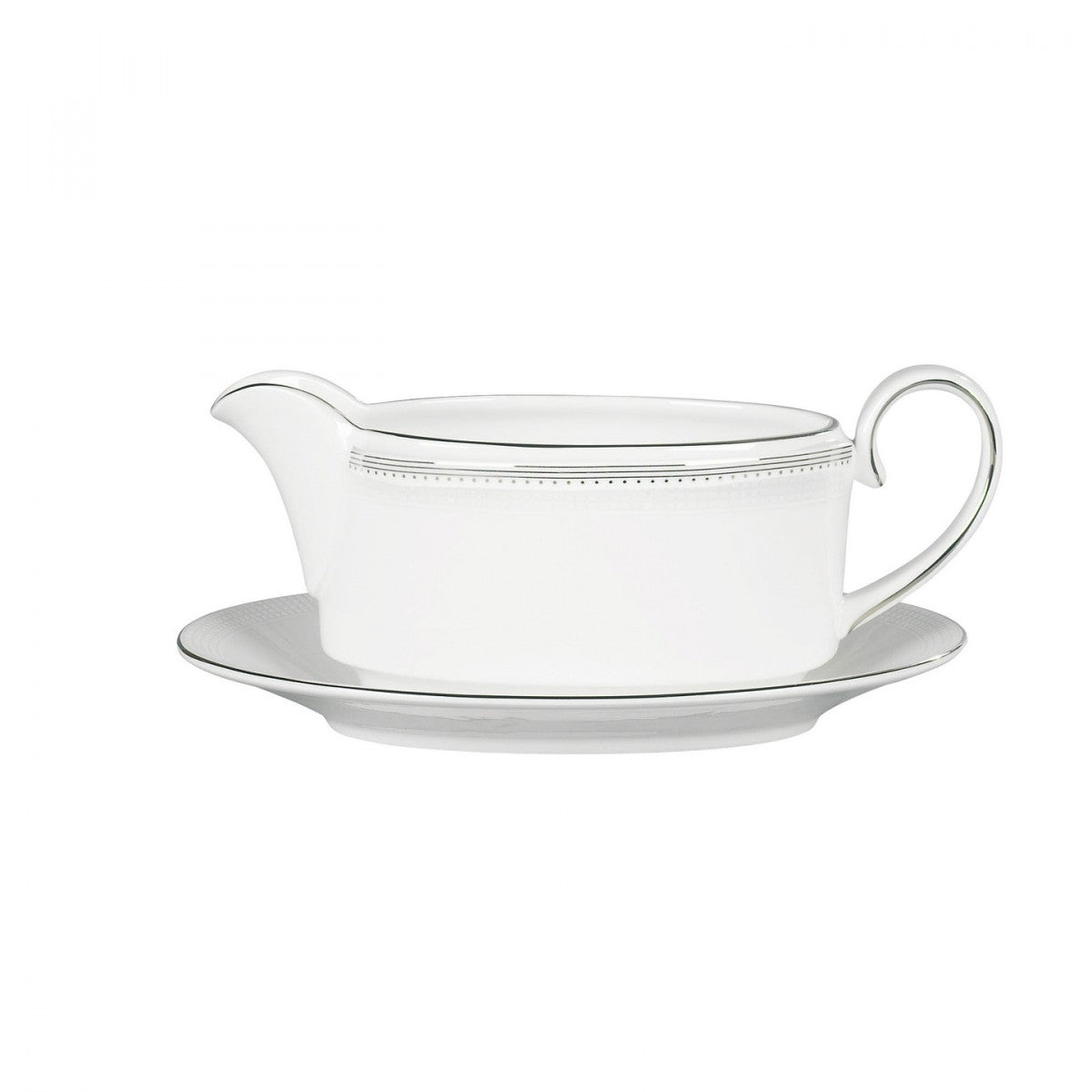 Salsiera Con Piattino V.W.Grossgrain Wedgewood