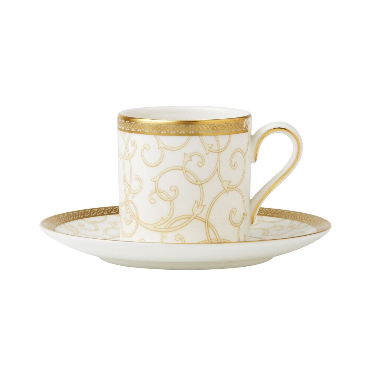 12 Tazze Caffe Con Piattino Celestial Gold Wedgewood