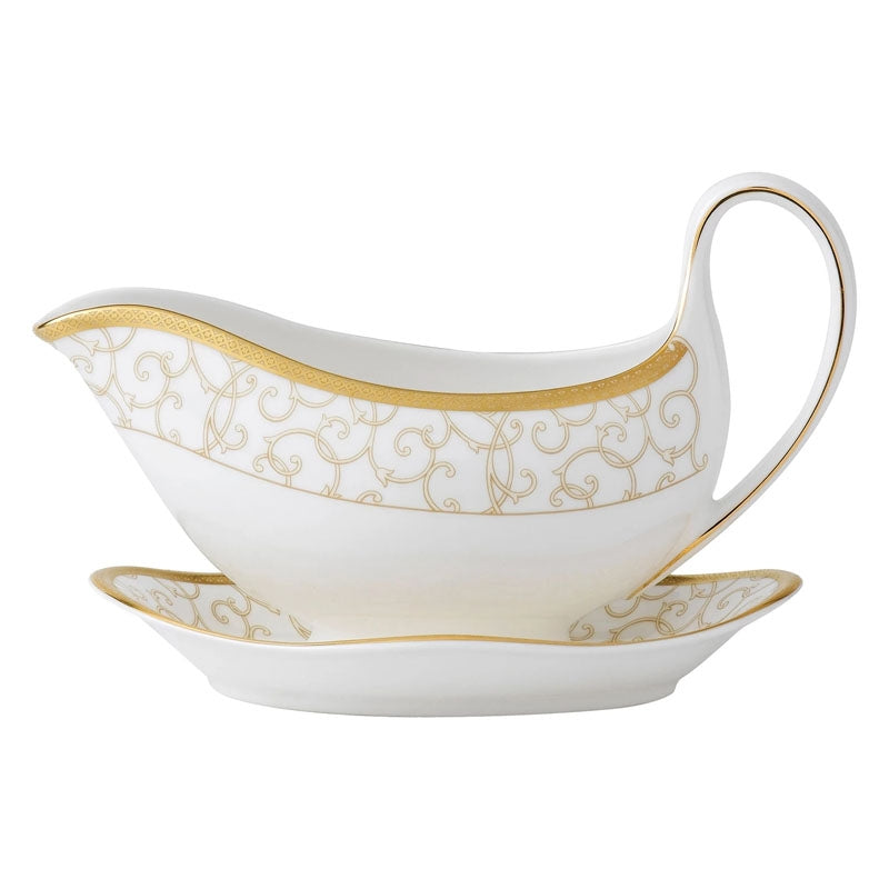 Salsiera Con Piattino Celestial Gold Wedgewood