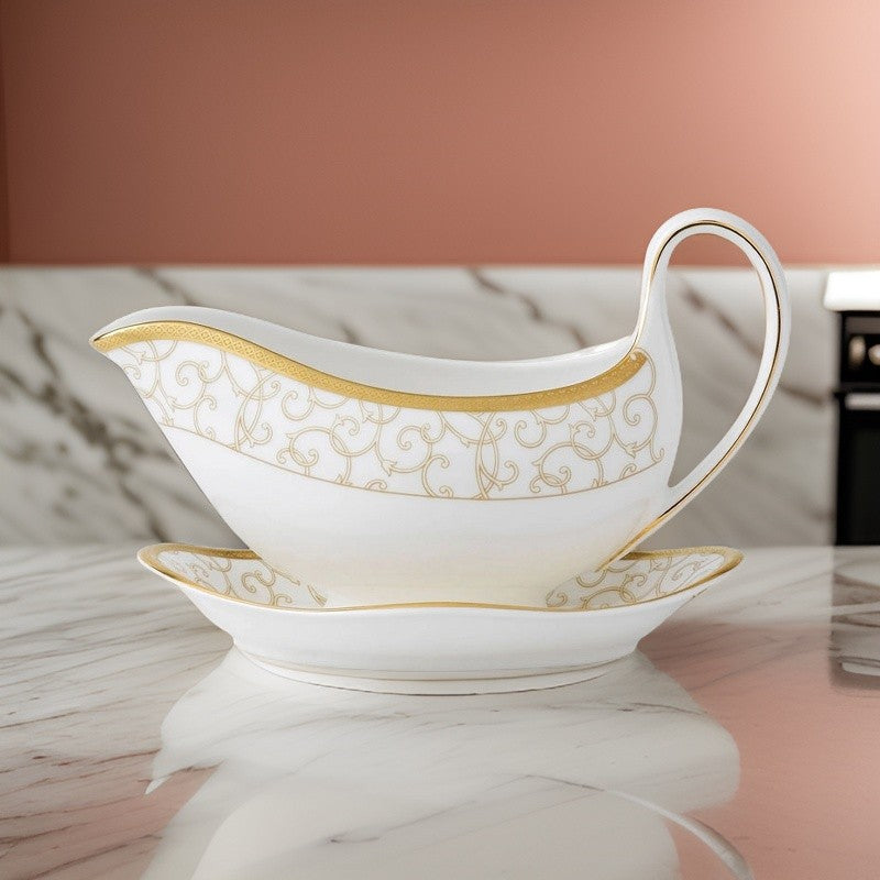 Salsiera Con Piattino Celestial Gold Wedgewood
