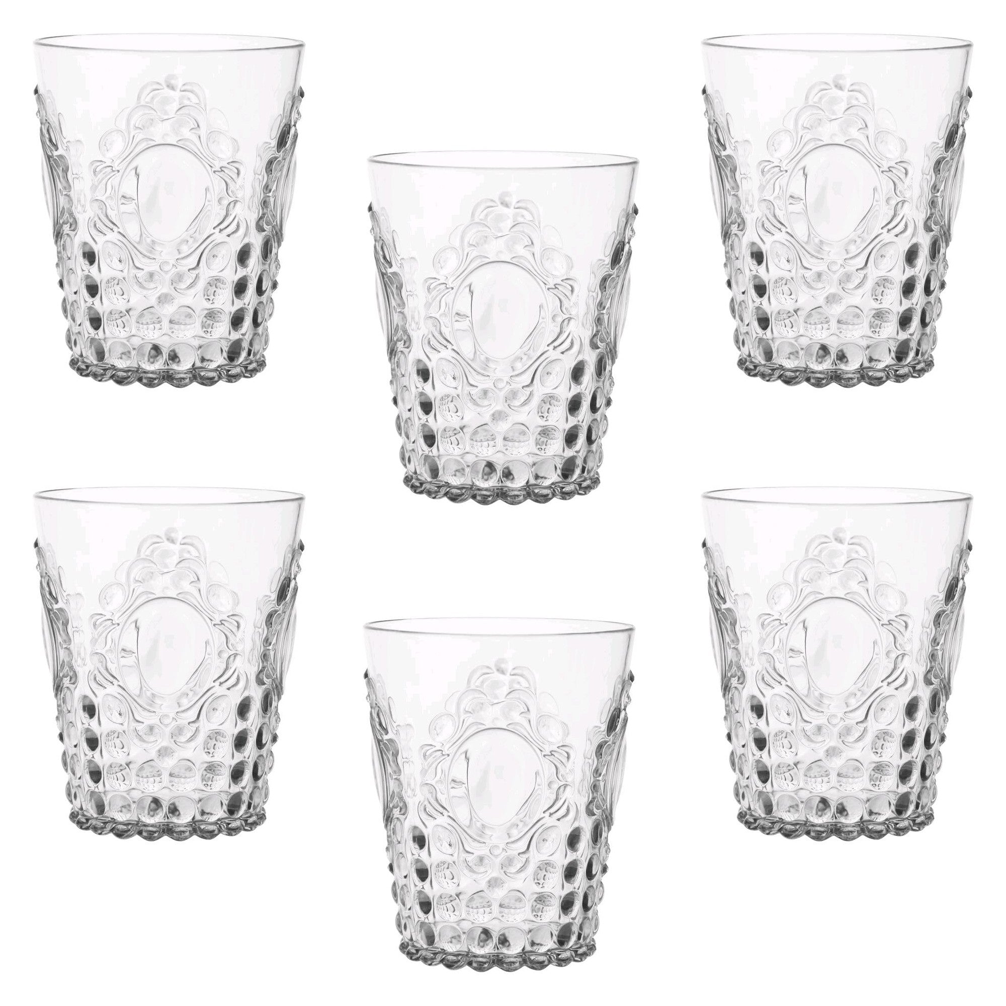 6 Bicchieri Acqua baroque & Rock Baci Milano