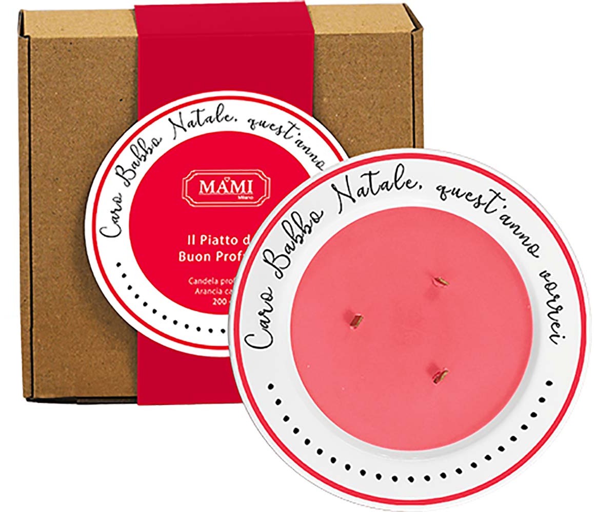 Piatto del buon profumo - Piccolo 200g Caro Babbo Natale Arancia Candita Mami Milano