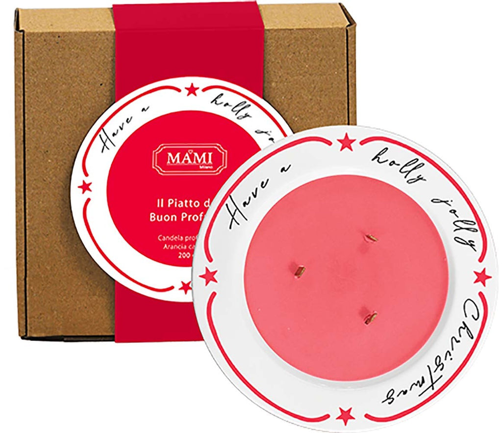 Piatto del buon profumo - Piccolo 200g Have a holly jolly Xmas Arancia Candita Mami Milano