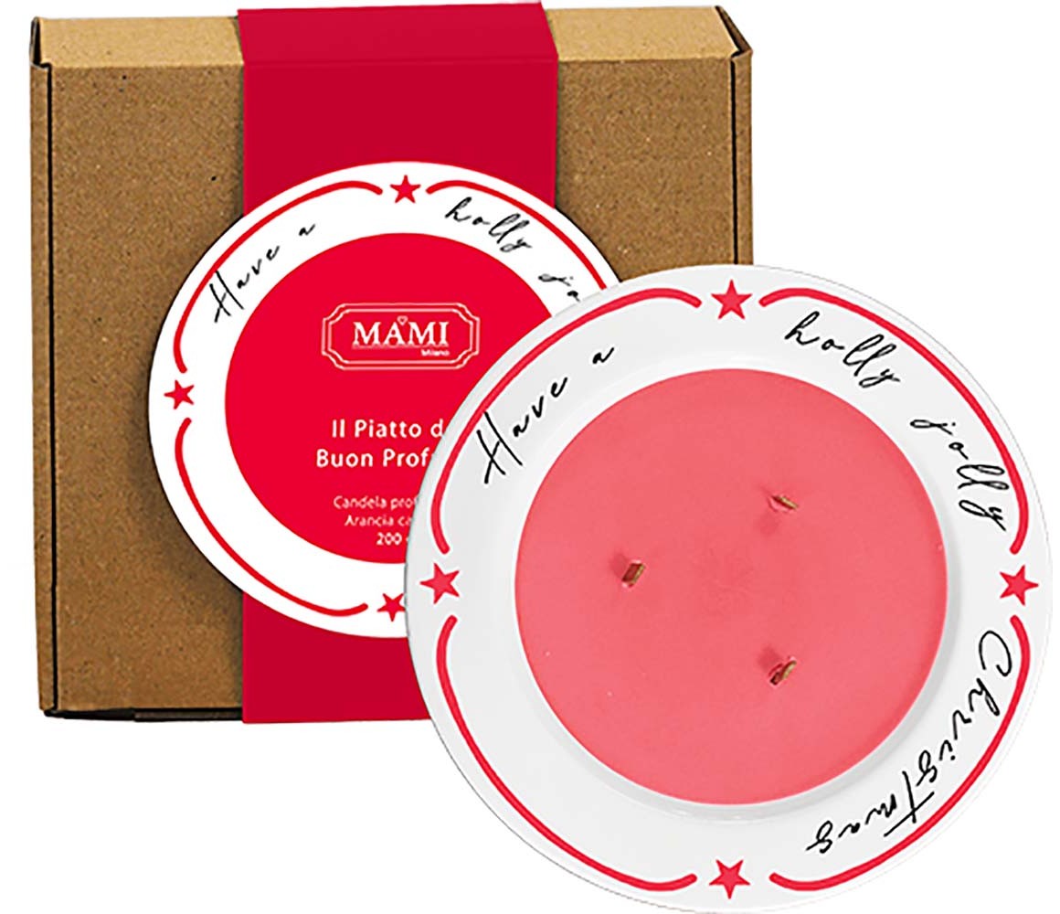 Piatto del buon profumo - Piccolo 200g Have a holly jolly Xmas Arancia Candita Mami Milano