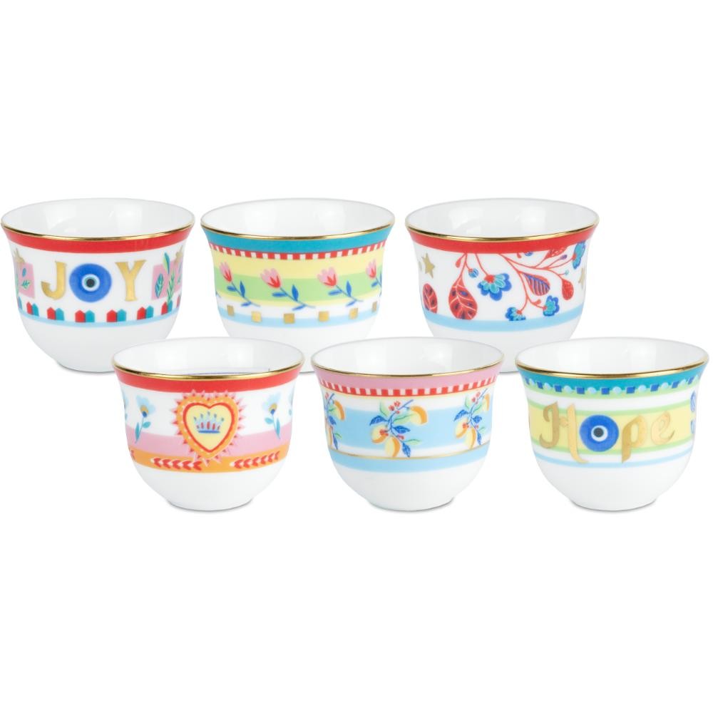 Set 6 Mini Cup Mamma Mia - Diam. 6 H 5 Baci Milano