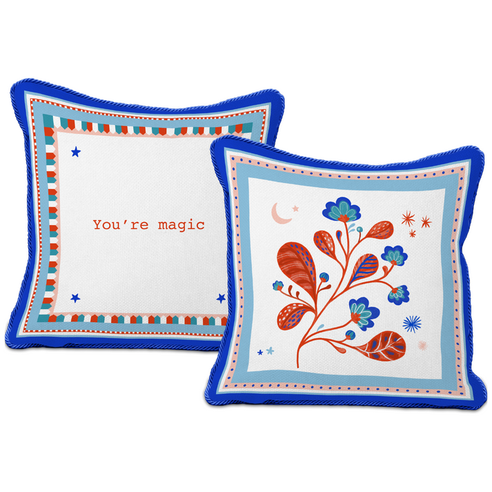 Cuscino Con Ricamo Mamma Mia - 60X60 Baci Milano