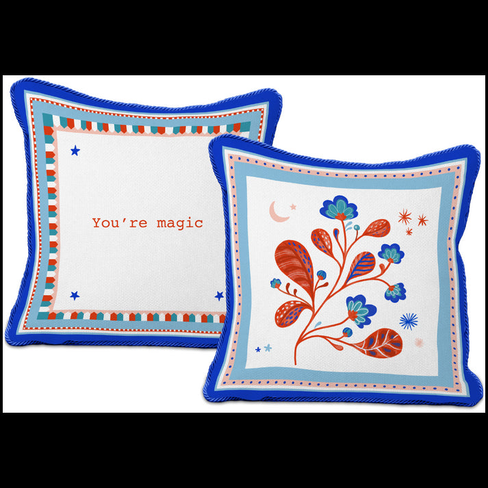 Cuscino Con Ricamo Mamma Mia - 60X60 Baci Milano