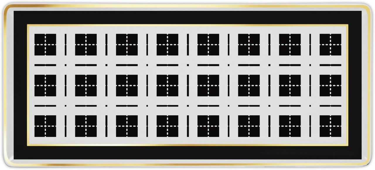 Vassoio Gourmet Rett 28,5X12,5 - Optical Baci Milano