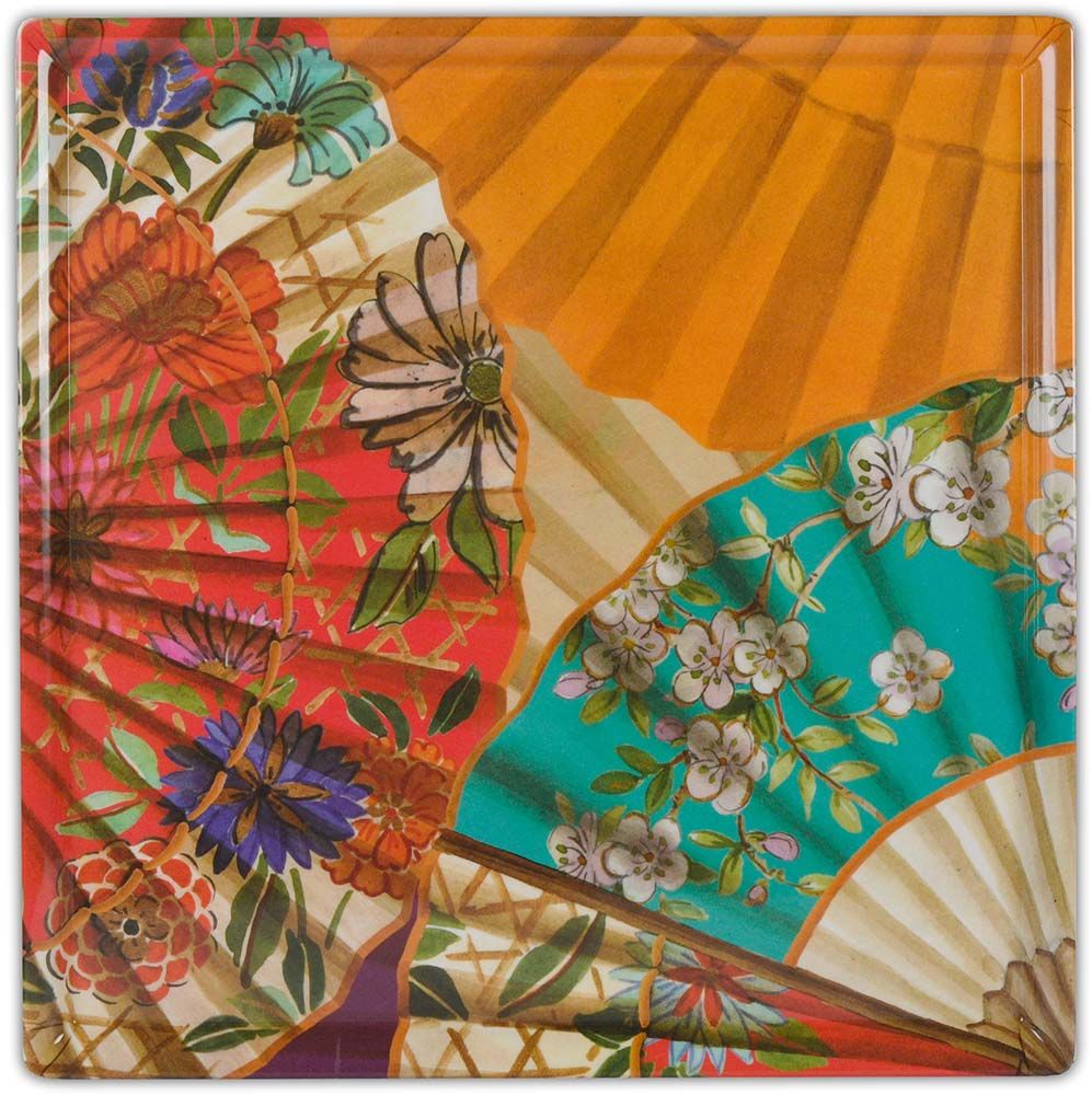 Ventagli Vassoio Quadro 35X35 Cm - Ventagli Baci Milano