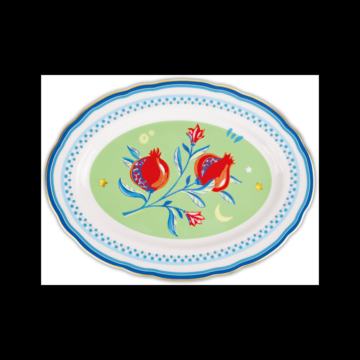 Piatto A Servire Ovale Melograno - 34X25 Baci Milano