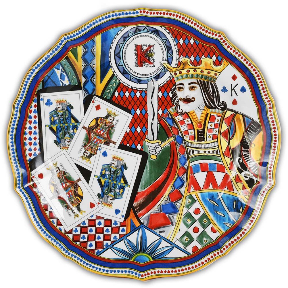 Piatto Portata Porcellana - Regina Di Cuori Baci Milano