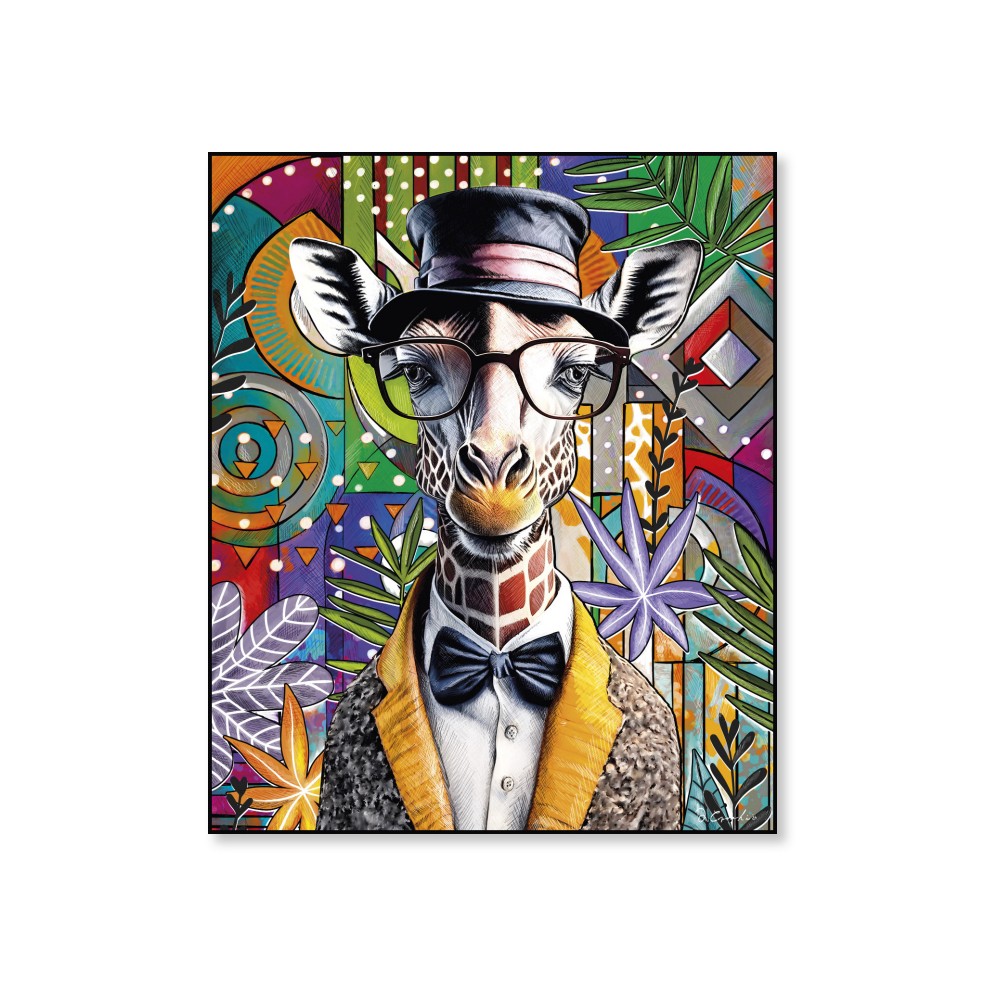Quadro Human Essence Giraffa ``Far-Sightedness`` 80X100 Egan