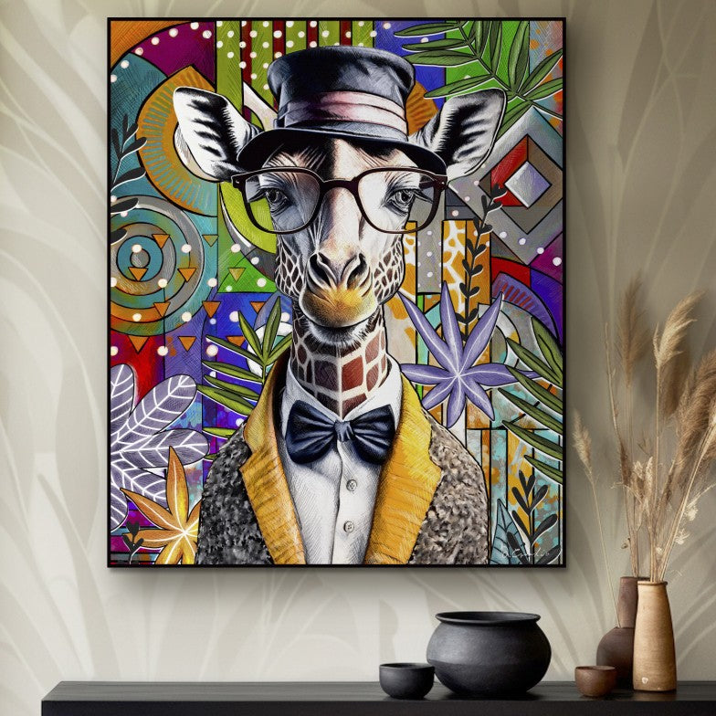 Quadro Human Essence Giraffa ``Far-Sightedness`` 80X100 Egan