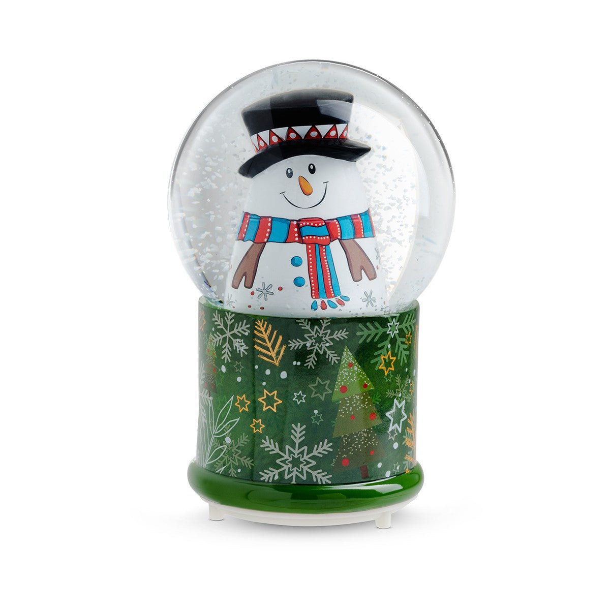 Palla Di Neve Natale C/Luce E Musica Pupazzo Di Neve 10X16 Egan