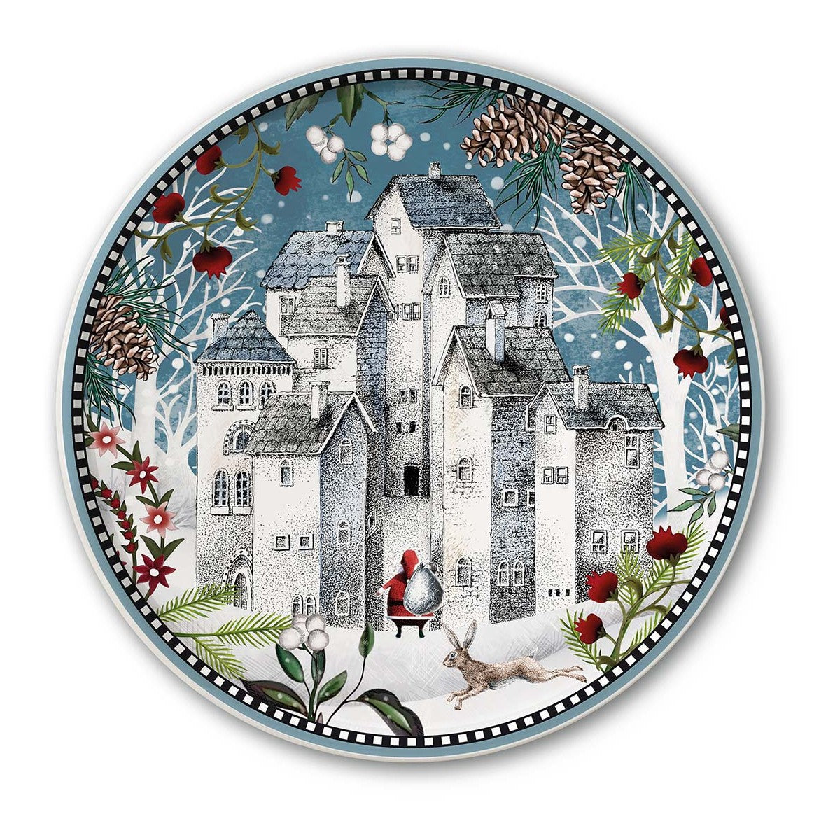 Piatto Panettone Natale Paesaggio 2024 D.31 Egan