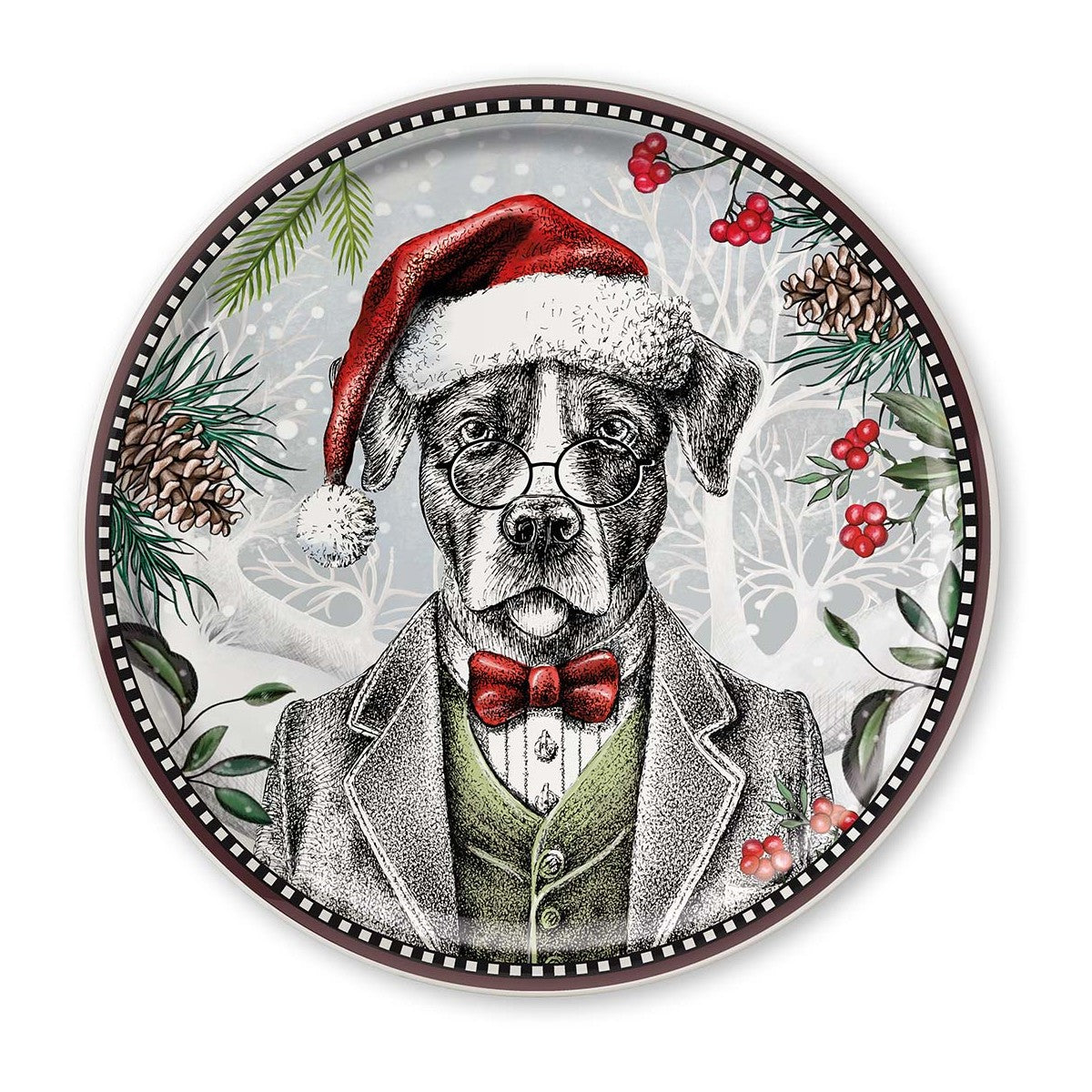 Piatto Panettone Natale Cane 2024 D.31 Egan