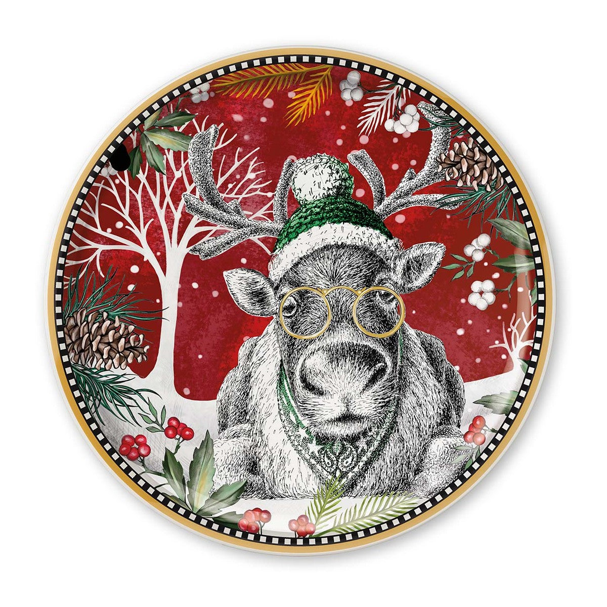 Piatto Panettone Natale Renna 2024 D.31 Egan