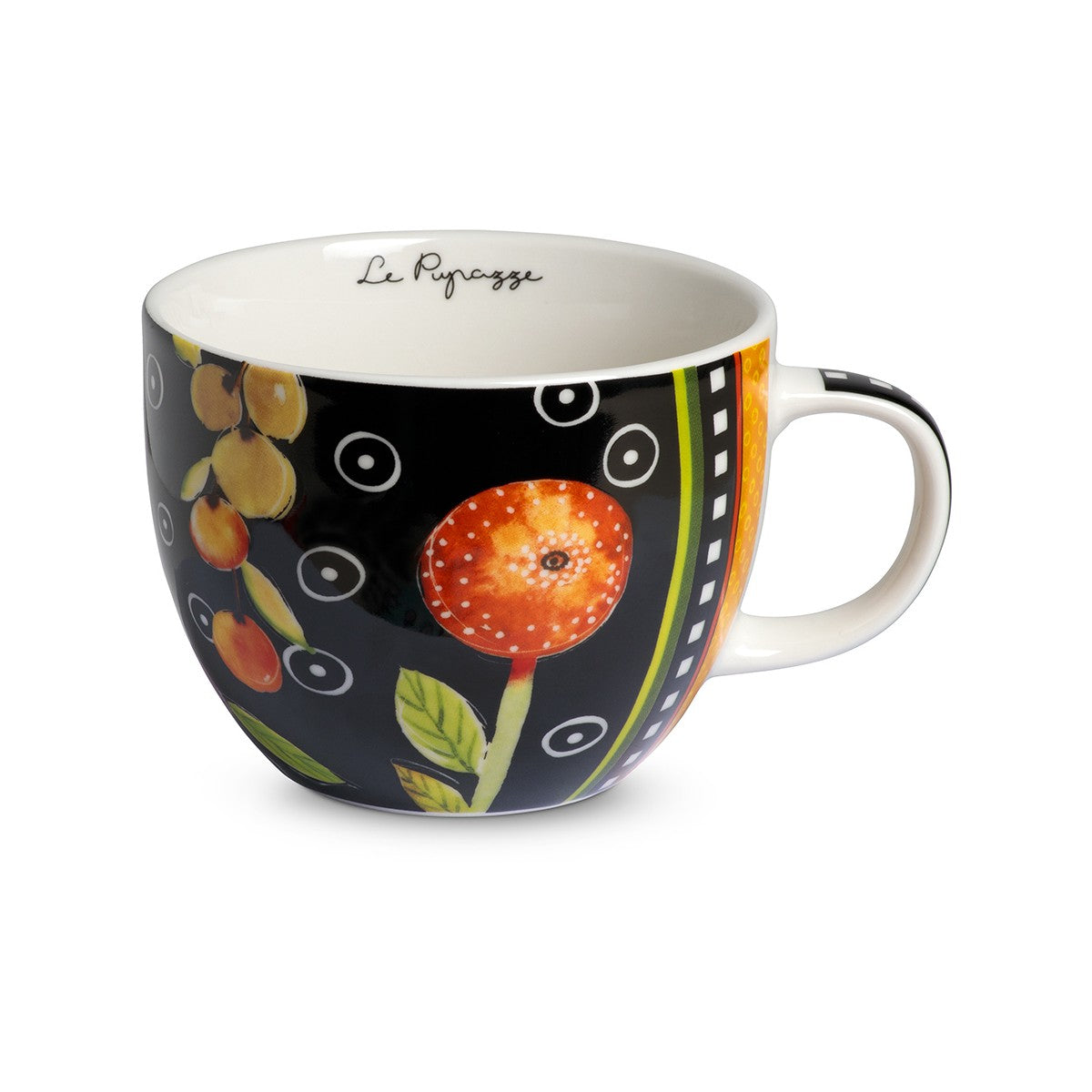 Tazza Colazione Le Pupazze Nera Ml 600 Egan