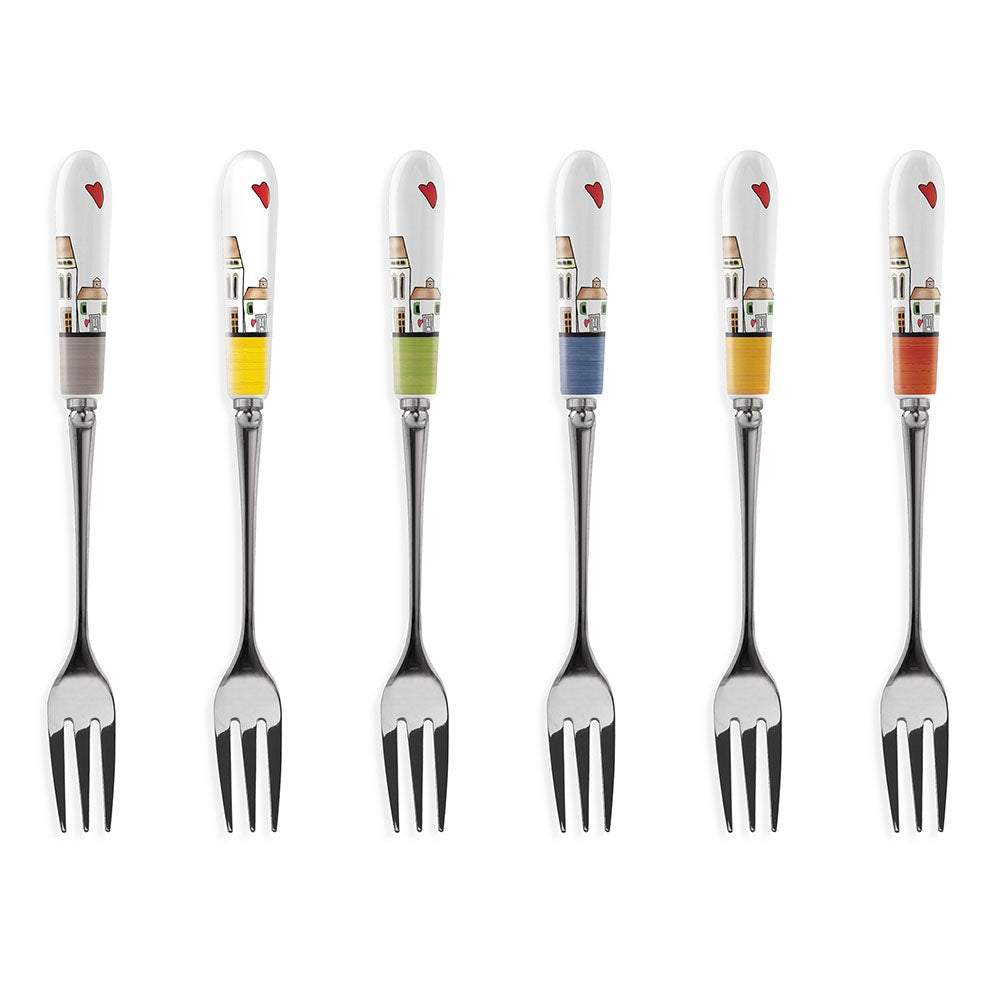 Set 6 Forchettine Le Casette Egan
