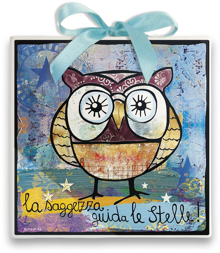 Formella Miglior Amico Gufo 11X11 Egan Egan