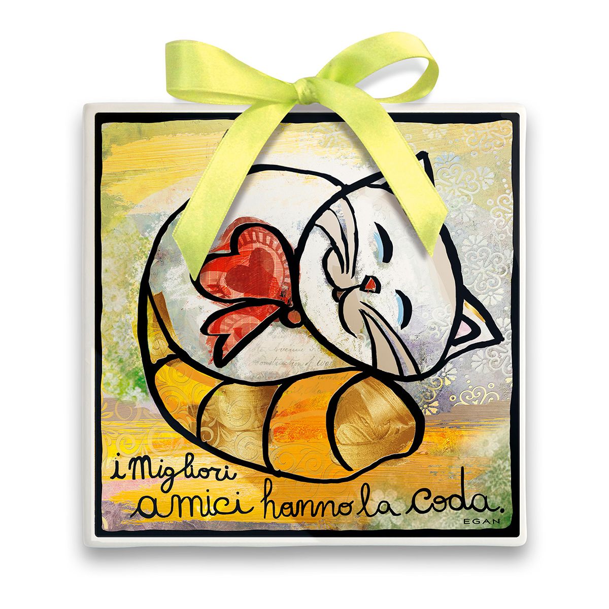 Formella Miglior Amico Gatto 21X21 Egan Egan