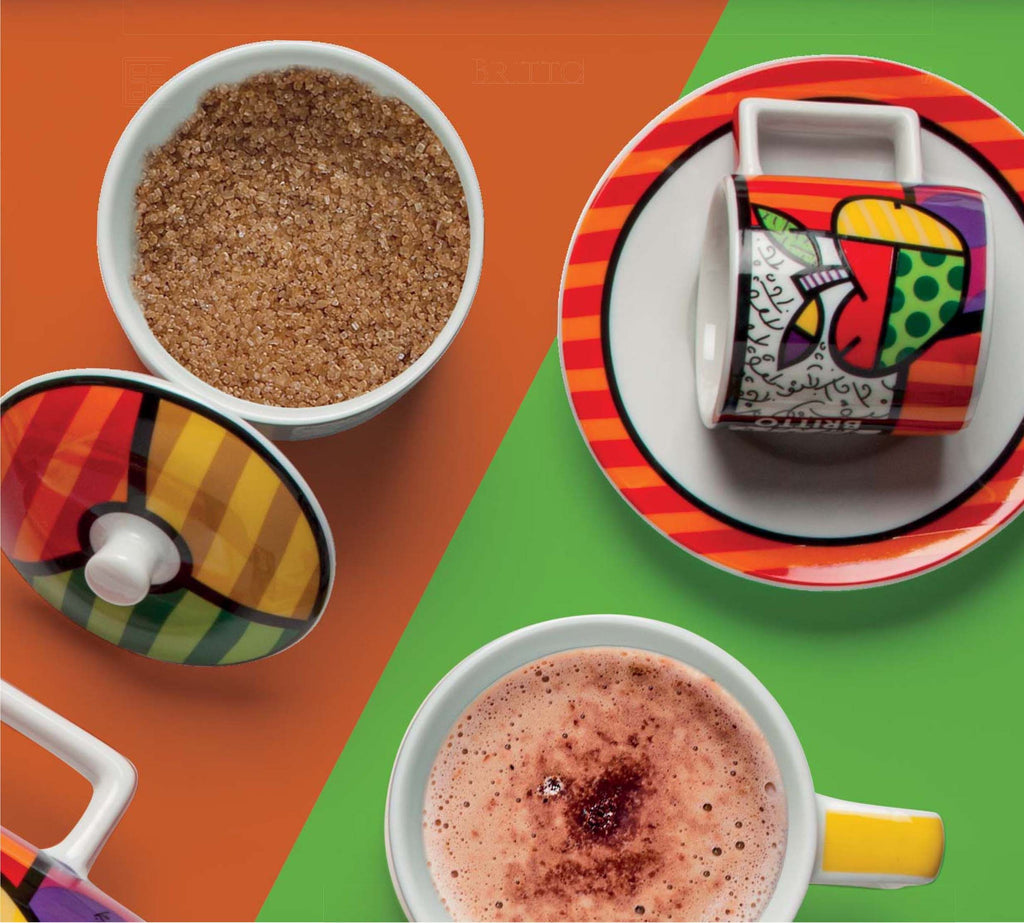 Set Teiera-Tazza Cappuccino Fiore-Vassoio Egan