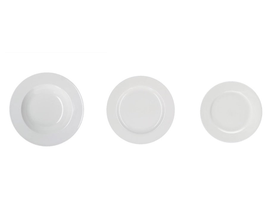 Essenziale Gourmet Set Piatti 18 Pezzi La Porcellana Bianca