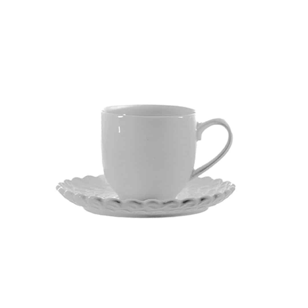 Momenti 6 Tazze Caffe  C/P Cc 85 La Porcellana Bianca La Porcellana Bianca
