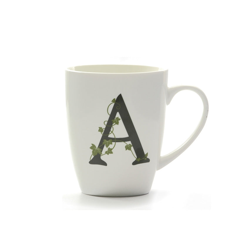 Atupertu Mug Lettera   A  Cc 380 Gb La Porcellana Bianca La Porcellana Bianca