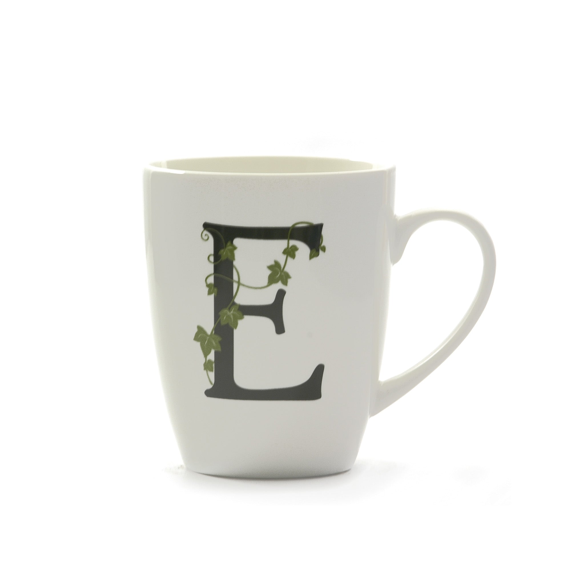 Atupertu Mug Lettera  E  Cc 380 Gb La Porcellana Bianca La Porcellana Bianca