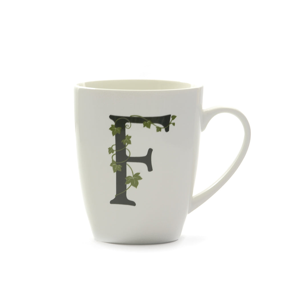 Atupertu Mug Lettera  F  Cc 380 Gb La Porcellana Bianca La Porcellana Bianca