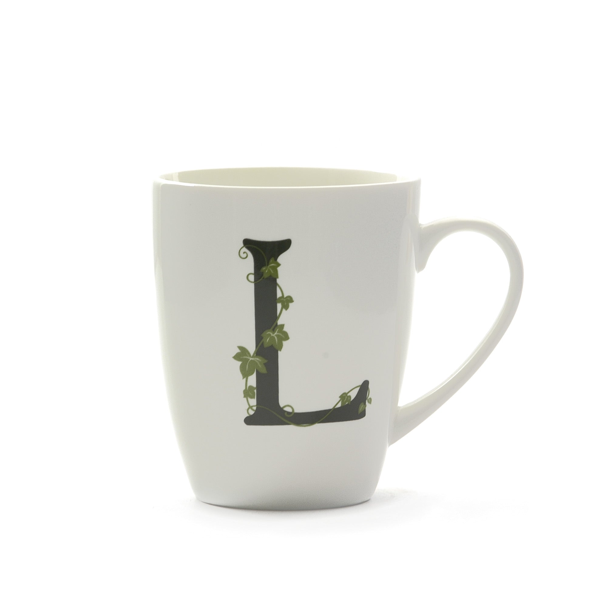 Atupertu Mug Lettera  L  Cc 380 Gb La Porcellana Bianca La Porcellana Bianca