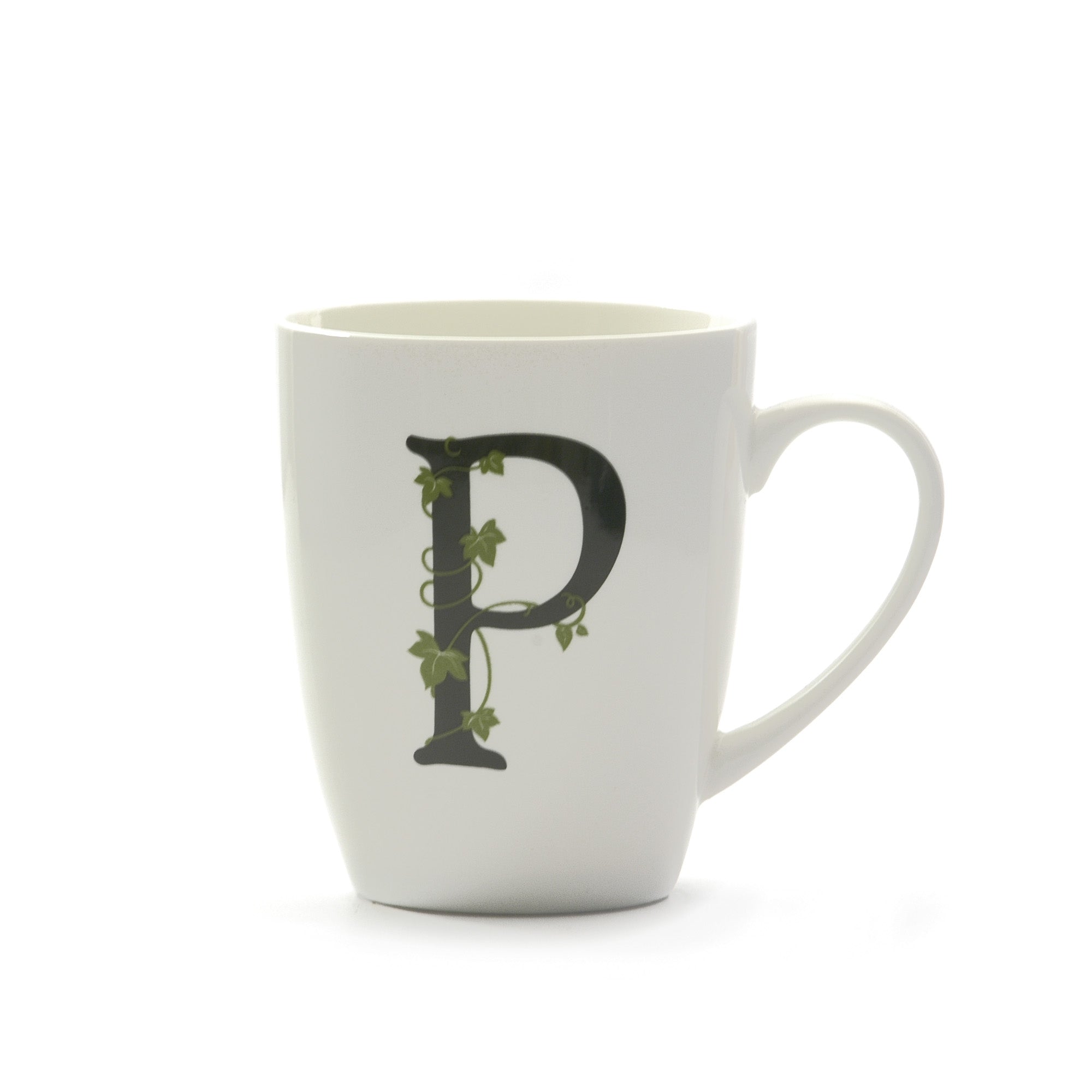 Atupertu Mug Lettera  P  Cc 380 Gb La Porcellana Bianca La Porcellana Bianca