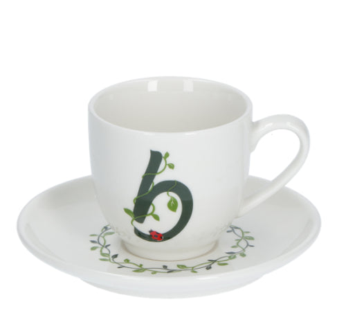 Solotua Tazza Caffe  C/P Lettera  B  Cc 90 In Gift Box La Porcellana Bianca La Porcellana Bianca
