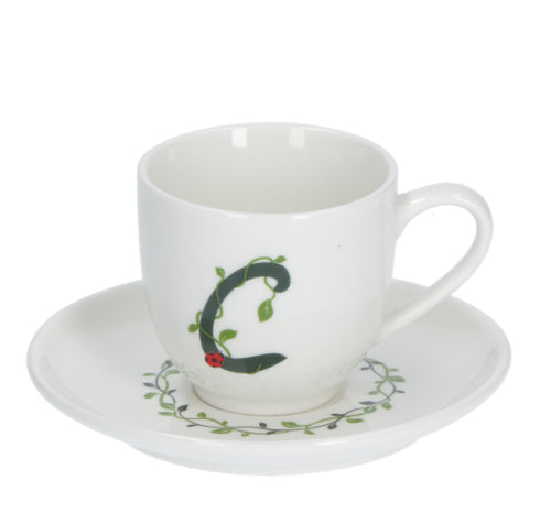 Solotua Tazza Caffe  C/P Lettera  C  Cc 90 In Gift Box La Porcellana Bianca La Porcellana Bianca