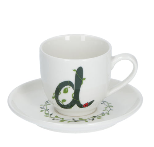 Solotua Tazza Caffe  C/P Lettera  D  Cc 90 In Gift Box La Porcellana Bianca La Porcellana Bianca