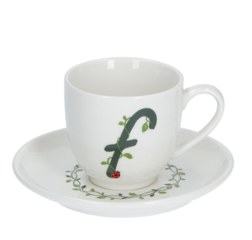 Solotua Tazza Caffe  C/P Lettera  F  Cc 90 In Gift Box La Porcellana Bianca La Porcellana Bianca