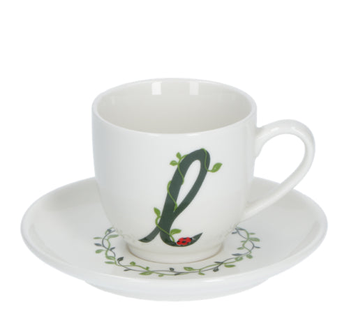 Solotua Tazza Caffe  C/P Lettera  L  Cc 90 In Gift Box La Porcellana Bianca La Porcellana Bianca