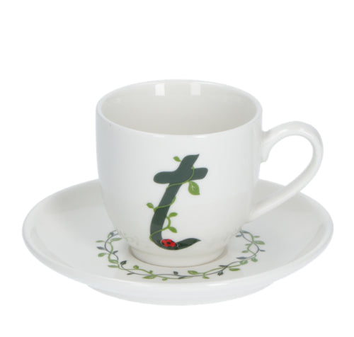 Solotua Tazza Caffe  C/P Lettera  T  Cc 90 In Gift Box La Porcellana Bianca La Porcellana Bianca