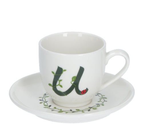 Solotua Tazza Caffe  C/P Lettera  U  Cc 90 In Gift Box La Porcellana Bianca La Porcellana Bianca