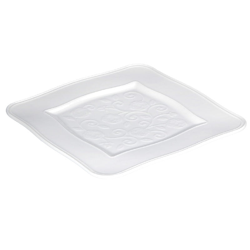 Florentina Piatto Quadrato 20 Cm La Porcellana Bianca La Porcellana Bianca